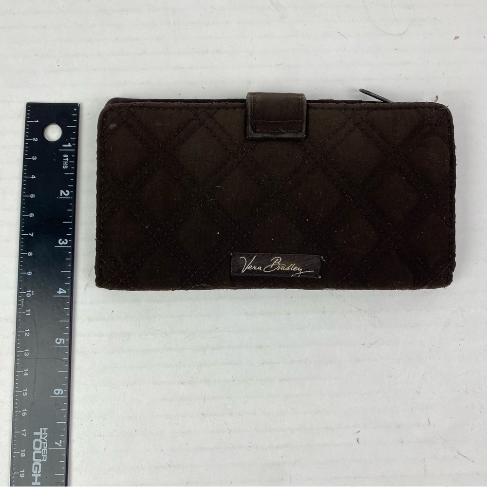 Vera Bradley Women's Wallet Brown Quilted Bifold Cotton Everyday Card Holders - Picture 2 of 7